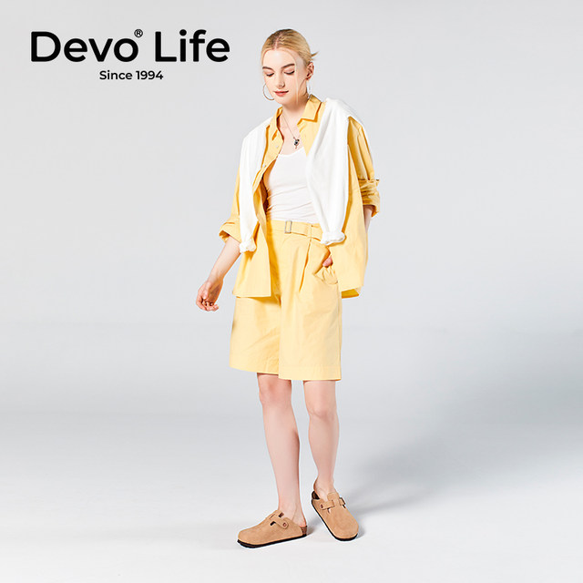 DevoLife cork slippers half bag half drag breathable retro casual set foot all-match trendy women's shoes 3624