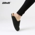 Giày Devo / Wo Giày gỗ mềm Baotou Giày nam bằng len cảm thấy thời trang giản dị Dép thủy triều chống mòn đơn giản 67005 - Dép