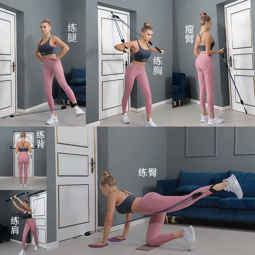 Натяжная веревка для домашнего фитнеса, женский эластичный веревочный пояс, тренировочный инструмент для растяжки спины, открытый тренажер для тренировки плеч, груди, тренажеры с высоким сопротивлением