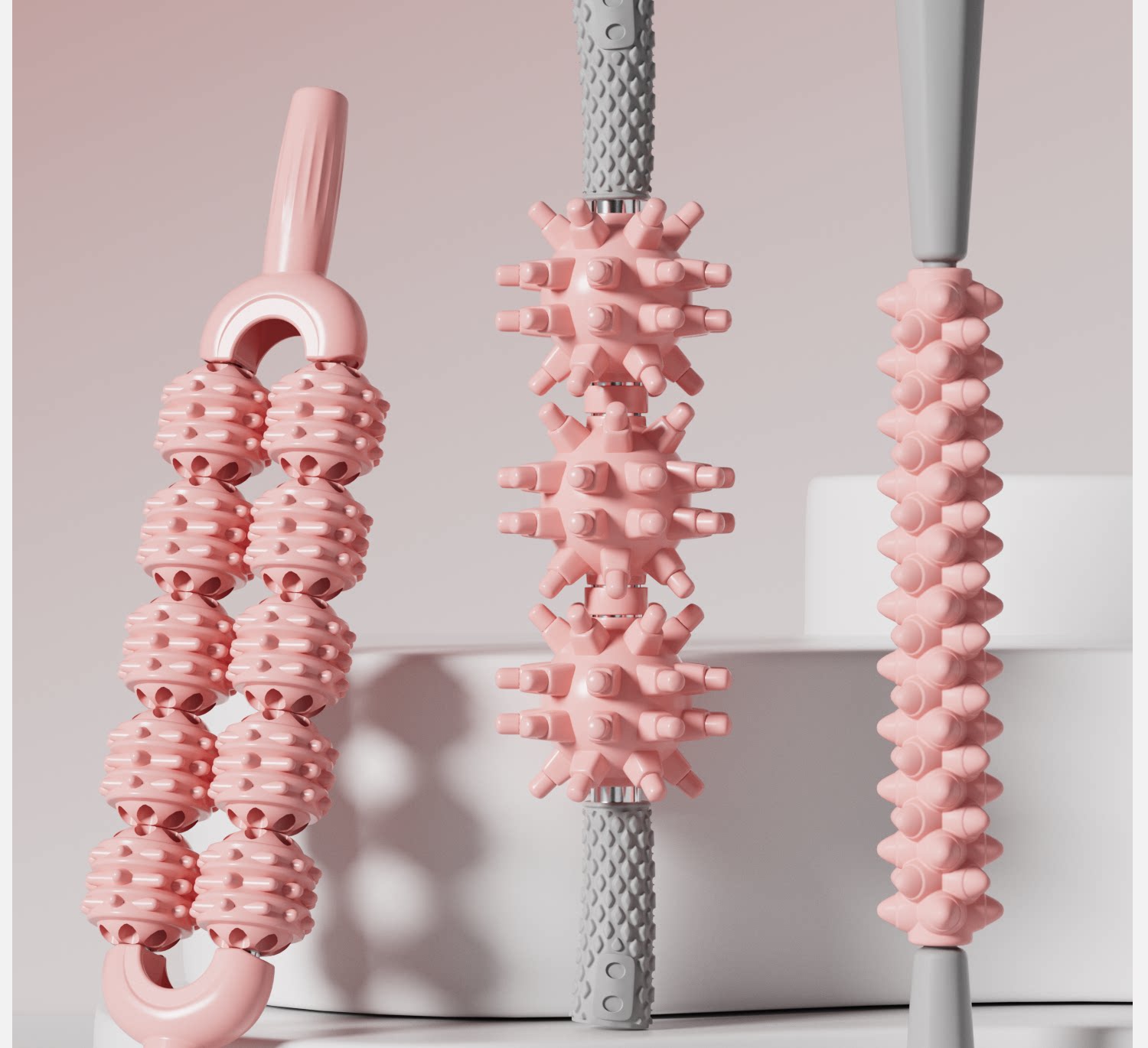 Пена роликовые 狼牙棒按摩棒女腿部深度肌肉放松滚轴滚轮滚小腿腿部琅琊按摩器 Ma Fitness