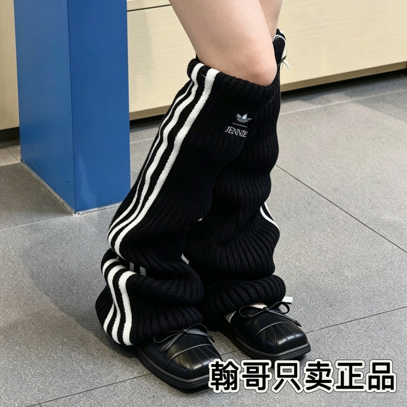 Adidas Trefoil Jennie Collaboration Casual Knit Sports Knee-High Socks Ld4293 Ld4843