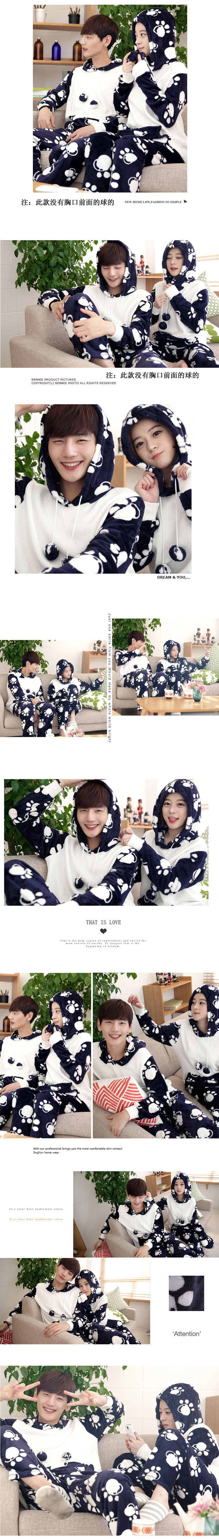 Mùa thu và mùa đông dày san hô lông cừu đôi đồ ngủ phụ nữ flannel dịch vụ nhà XL dài tay áo nam phù hợp với giản dị đồ bộ mặc nhà