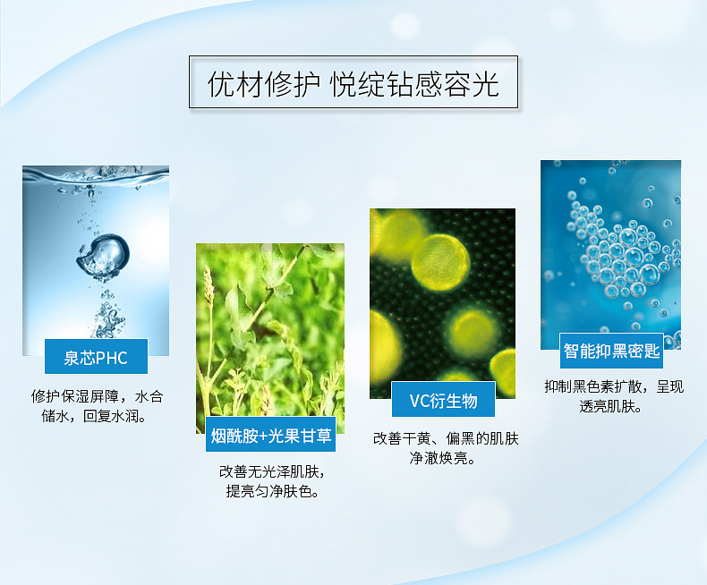 Wen Biquan Blue Dragon Whitening Essence Cream Vitamin C Whitening Blemish Moisturising Moisturising Skin Cream - Kem dưỡng da dưỡng ẩm cerave