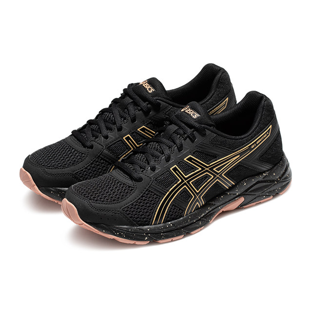 ASICS GEL-CONTEND4 ເກີບແລ່ນ Black Warrior ຜູ້ຍິງ ເກີບກິລາ ລະບາຍອາກາດໄດ້ດີ