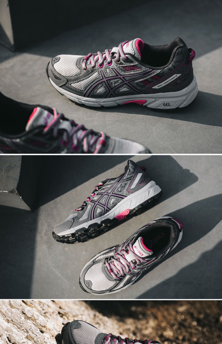 ASICS yasehi trail trail cơ bản giày nữ đệm chạy giày thể thao GEL-VENTURE 6 - Giày chạy bộ giày chạy bộ asics