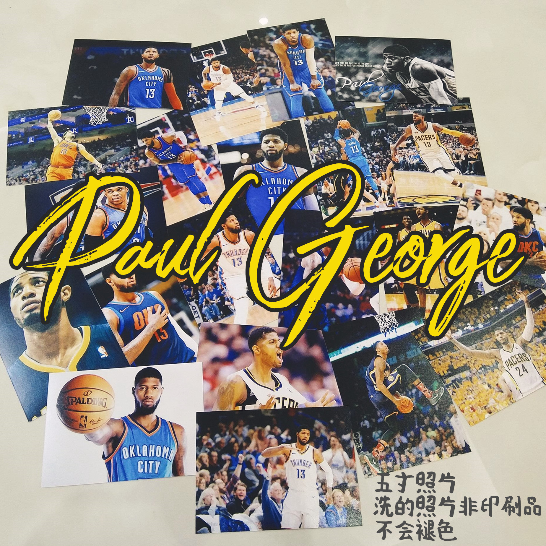 George Los Angeles Clippers 5 inch photo of Ruff Lauren Polo and a picture of the store