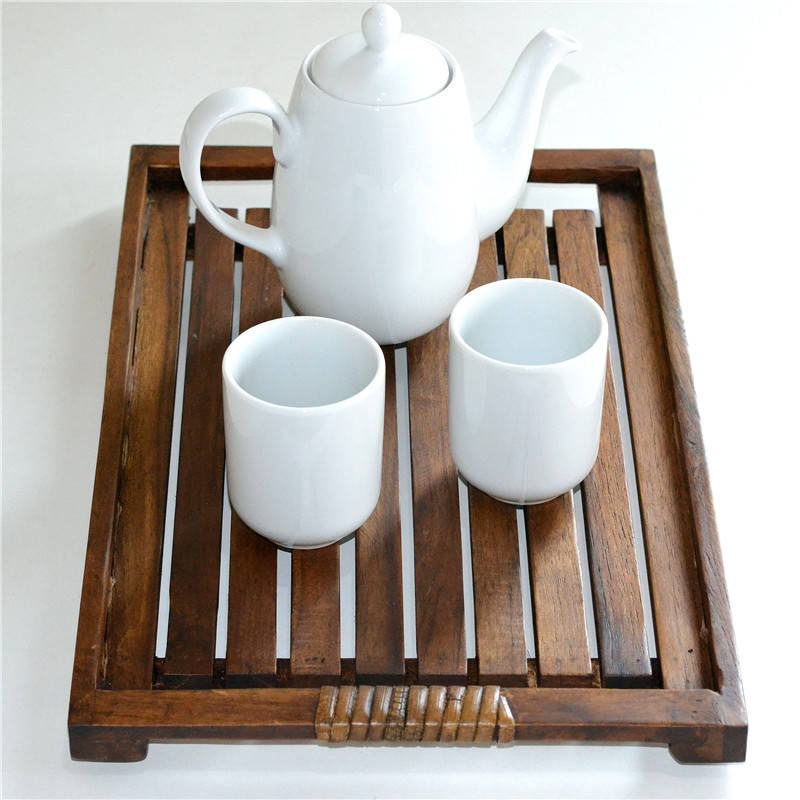 Thai home decoration simple simple square solid wood tea tray Japanese home tray creative retro style rectangle