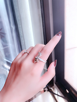 Thai Buddha brand genuine Bajia Le Buddha Tai Ge spray ring sterling silver diamond ring jewelry