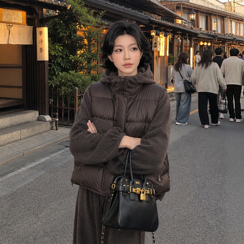 Me【Three-Piece Set】2026 Autumn and Winter New White Goose down Fashionable and Classy down Jacket and Vest Set