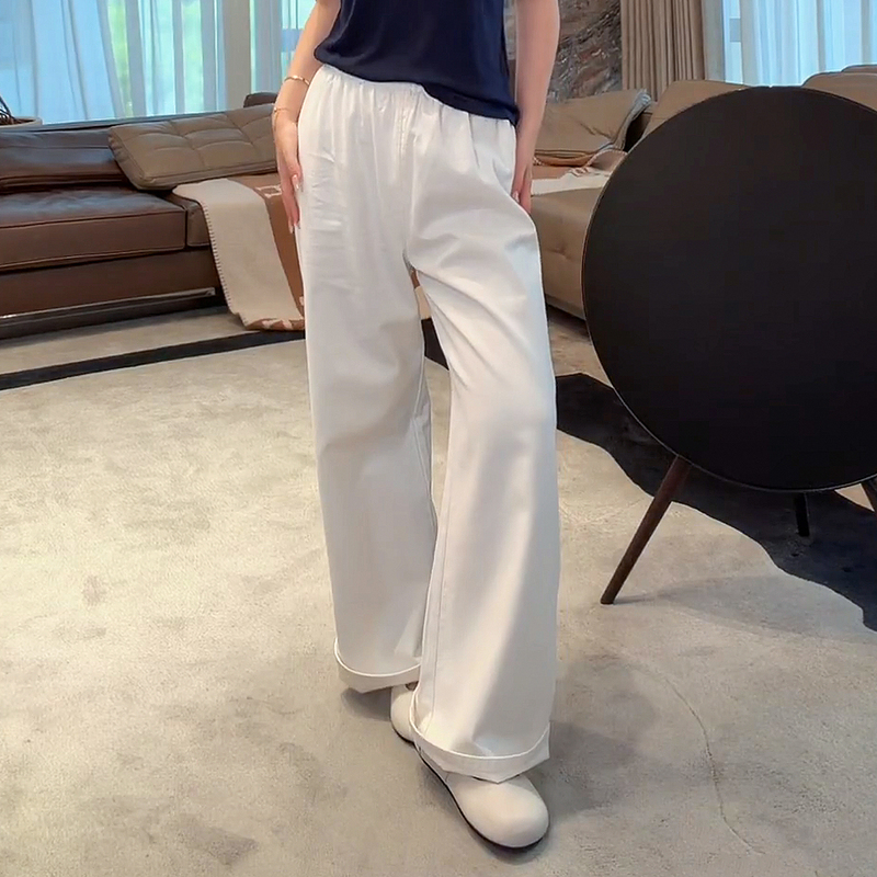 Laoyangjia Clothing Me【King of Pants】American Imported Pima Cotton Silk 2026 New Straight White Jeans