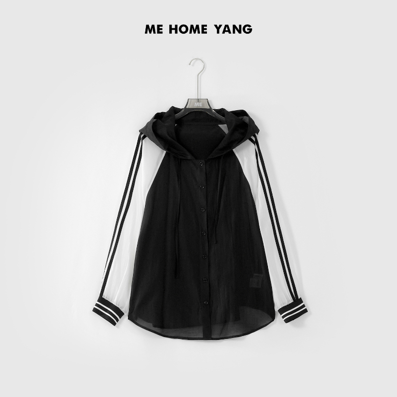 Me【Y3 Sun Protection Clothing】New Summer Style Women's Slimming, Elegant, Fashionable and Versatile Shirt Meqs2343