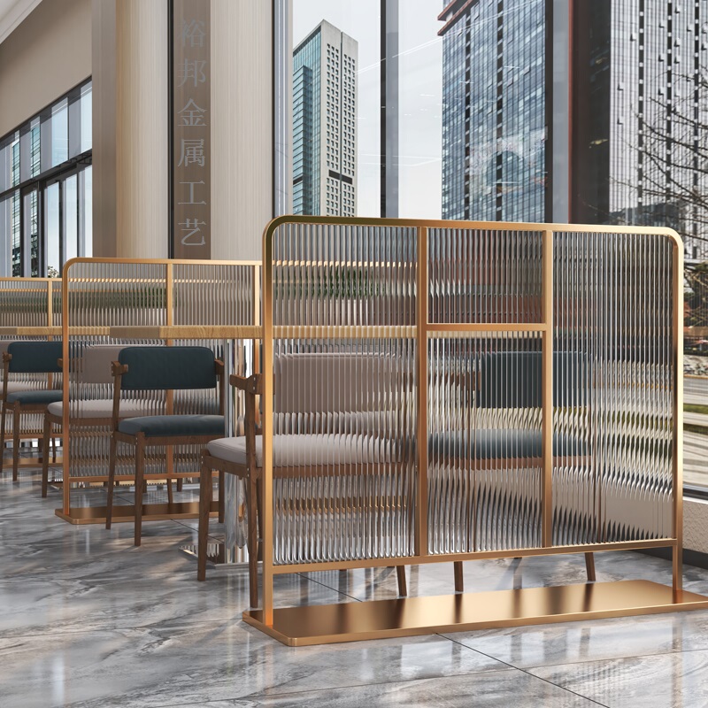 Movable Low Partition for Barbecue Restaurant, Hot Pot City, Changhong Glass Small Screen, Office Leisure Bar, Stainless Steel Divider