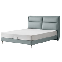 Gujia Home Modern Simple Light Luxurious Leather Bed Bedroom Bed Master Bedroom Large Bed High-End Atmospheric Leather Bed Marriage Bed 8058