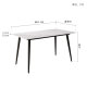 ຜະລິດຕະພັນໃຫມ່ Gujia Home Modern Simple Slate Dining Table and Chair Home Small Apartment Restaurant Furniture PT7107