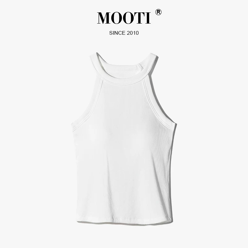 Топ (MOOTI) короткий трёхслойный с чашками, укороченный бюстгальтер, реглан-спинка, разные цвета