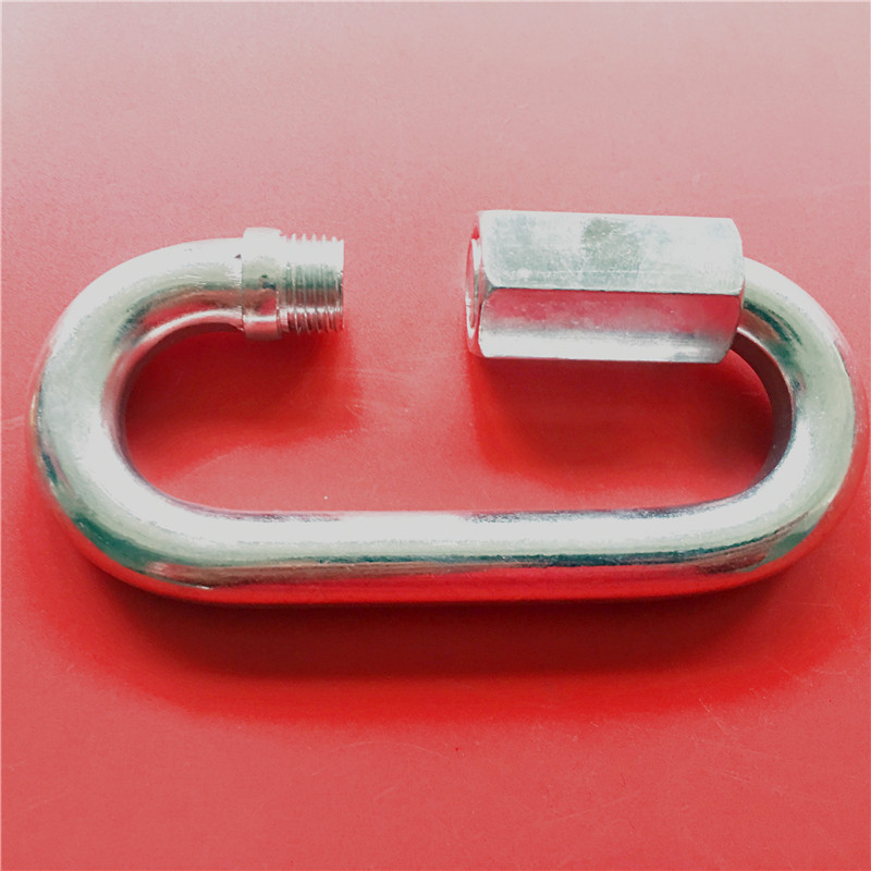 Galvanized insurance hook connection buckle mountaineering buckle connection hook safety hook active hook chain screw hanging buckle connecting ring 10
