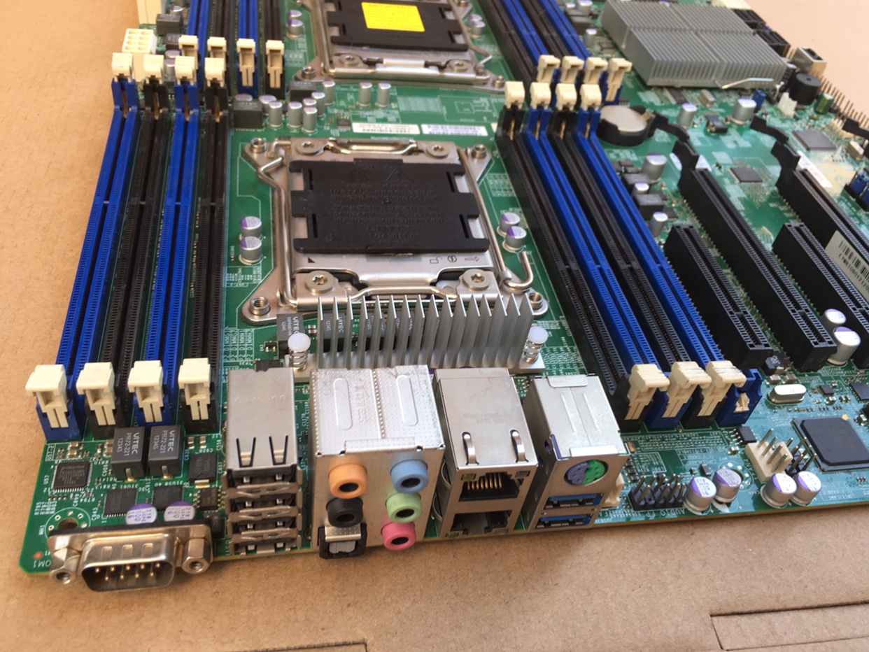 Ultra-micro X9DAI dual board 2011 pin X79 server motherboard 6 graphics card support 3060 3080 full speed