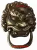 Antique door copper accessories Pure copper door knocker handle Ancient door brass beast face Tiger head Lion head shop head door handle
