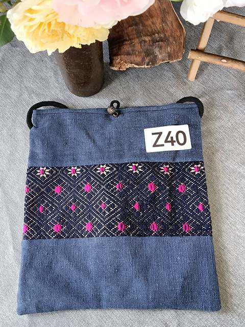 Ethnic minority brocade patchwork old batik series hand-made brocade old batik old cloth oblique bag storage bag