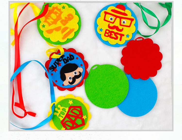 Ngày của cha Cha tặng quà huy chương Câu đố đồ chơi cha mẹ trẻ mẫu giáo Trẻ em Handmade DIY Làm vật liệu Sáng tạo - Handmade / Creative DIY đồ dùng đồ chơi tự tạo chủ đề trường mầm non