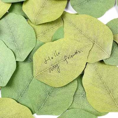 Creative lifelike leaves Post-it notes Green Leaf convenience stickers Post-it notes Post-it notes students can tear n times Post