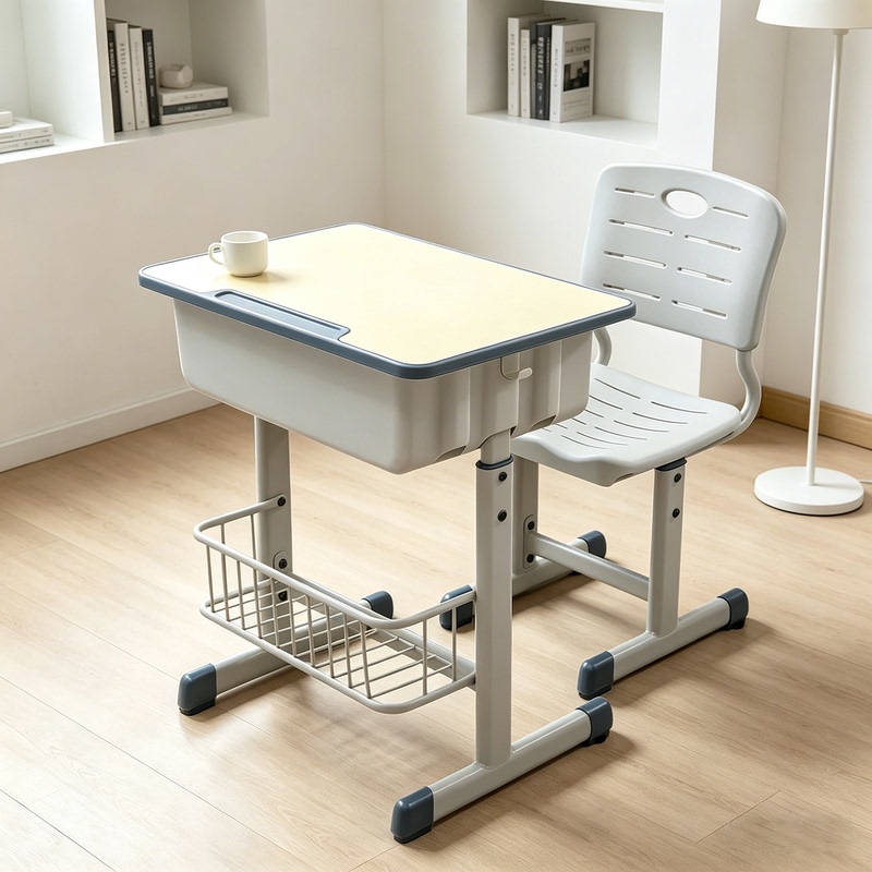 Primary School Students' Desks and Chairs, Children's Study Desk and Chair Set, Home Writing Desk, Adjustable Height Training Desk, Tutoring Class