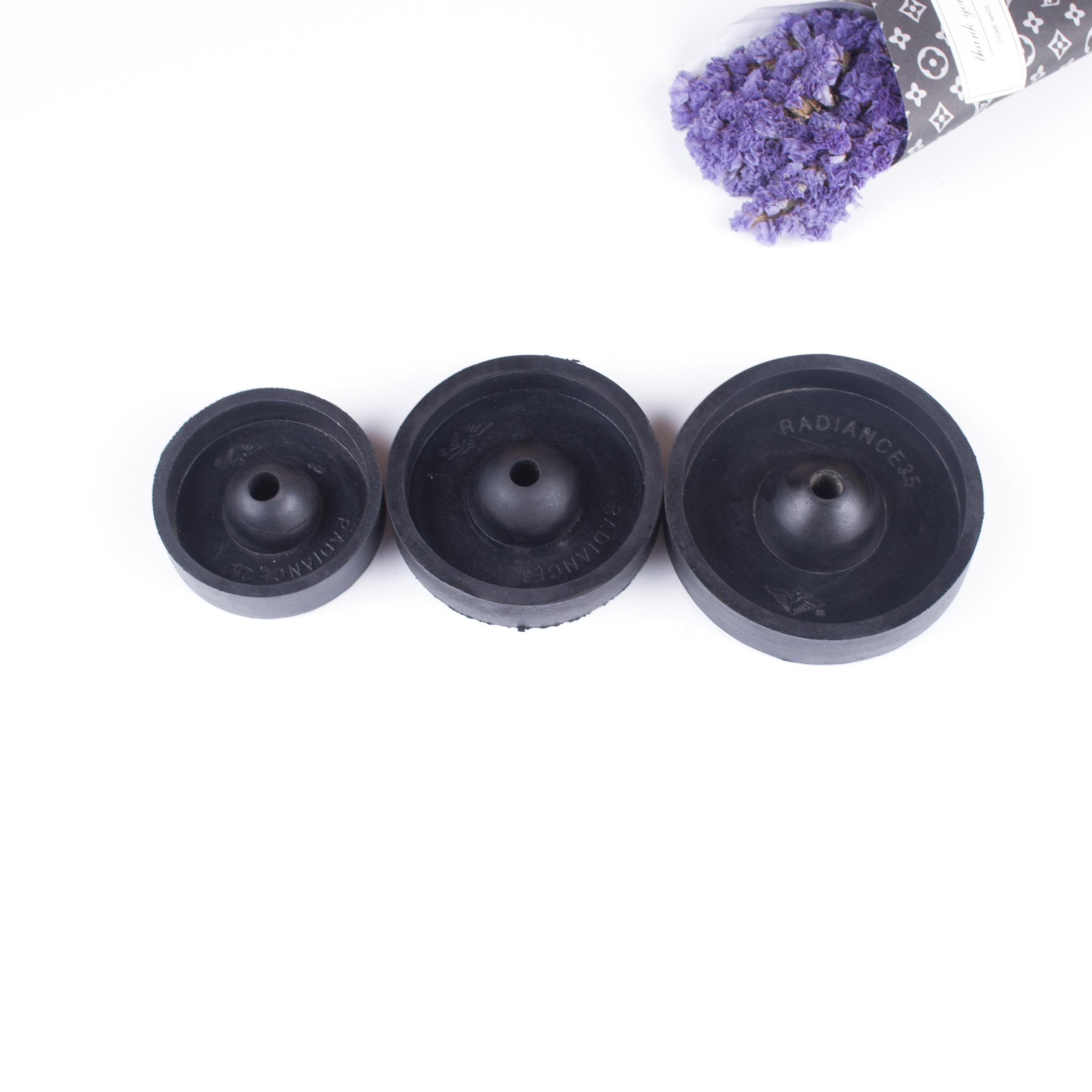 2 5 inch 3 inch 3 5 inch 4 inch plastic base black rubber bottom steel bell bottom barbell matching rubber bottom thick glue