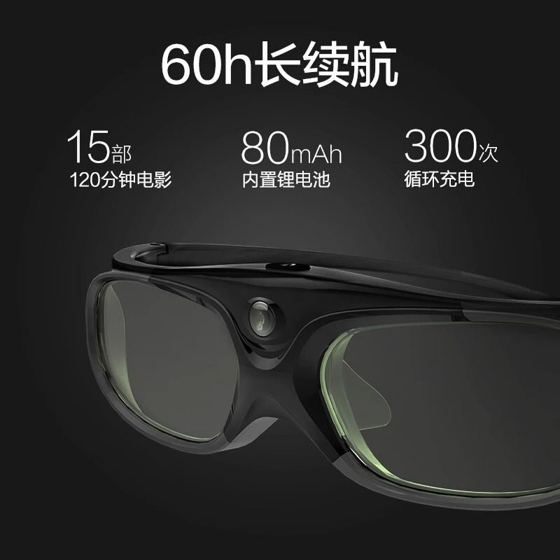 Xgimi Projector Dedicated 3D Glasses Active Shutter Left-Right Format 3D Xgimi Z7X/H6/Newh3S/Rspro3 Suitable for Jmgo Dangbei Vidda Projector 3D Effect Projection