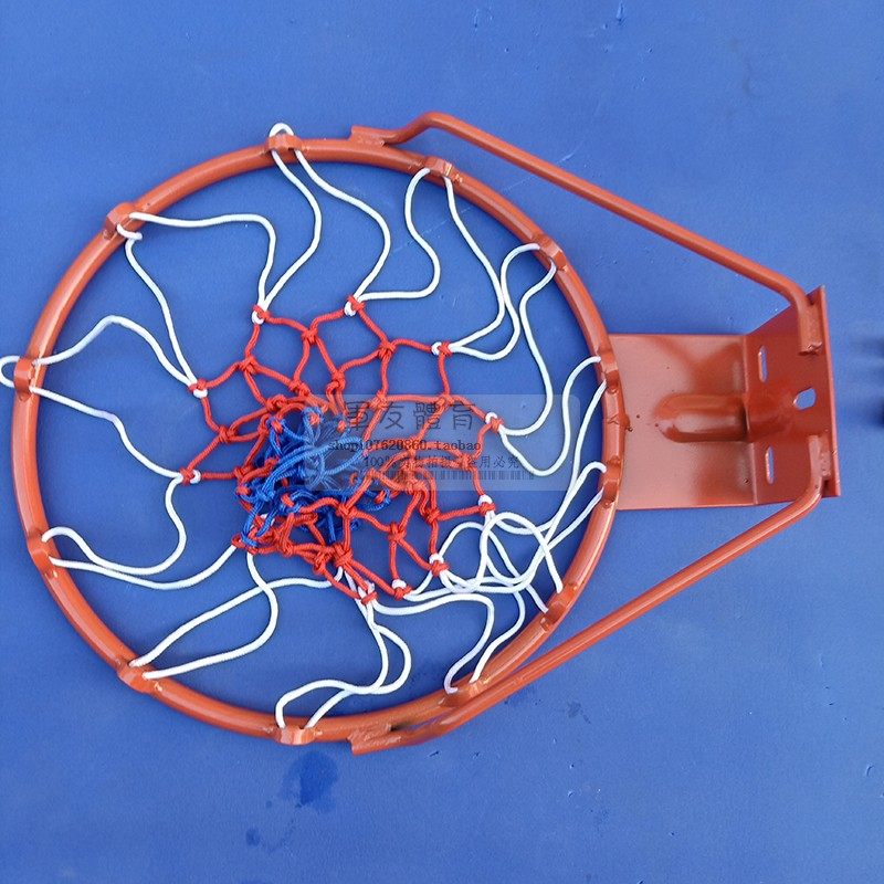 Basketball box outdoor standard double spring solid basket mesh room inside and outside adult wall style basket ball holder buckle basket ring