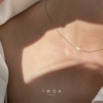 TWOR basic models seem to have no US imported 14K gold Gold Gold Daily necklace choker female stack wear