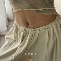 TWOR handicraft original S925 silver waist chain female multi-layer necklace choker multi-purpose