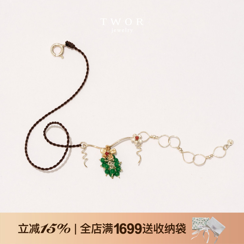 Twor Tiwu/Wild Fruit Daisy S925 Silver Red Green Agate Jasper Small Wild Fruit Bead String Handmade Wire-Wrapped Bracelet Twor Tiwu/Wild Fruit Daisy S925 Silver Red Green Agate Jasper Small Wild Fruit Bead String Handmade Wire-Wrapped Bracelet