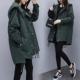 Áo khoác gió nhỏ của phụ nữ chiều dài giữa năm 2021 mùa xuân mới của phụ nữ Hàn Quốc áo khoác nữ tính khí lỏng và mỏng - Trench Coat