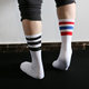 ລະດູຫນາວ thickened ສາມ stripes ກິລາ socks ຝ້າຍຜ້າຂົນຫນູບໍລິສຸດລຸ່ມ mid-high ຖົງຕີນຜູ້ຊາຍແລ່ນ socks ອົບອຸ່ນ 6 ຄູ່ການຂົນສົ່ງຟຣີ