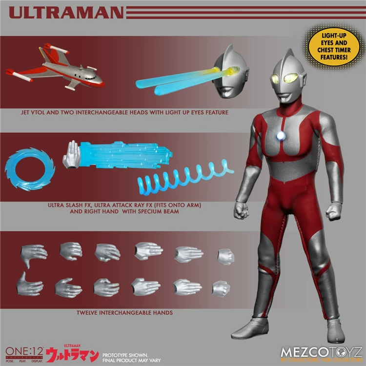 Модель для коллекции Spot Mezco ONE:12 Ultraman первого поколения, 6-дюймовая кукла-манекен, подлинная