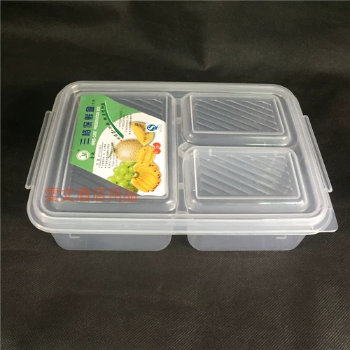 Джин Мин неоднократно использовал 3 -генскую студенческую ланч коробку фаст -фуда три сетки свежие коробки для ланч для микроволновых работников пластиковые коробки