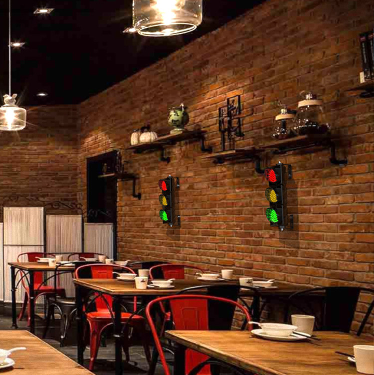 Traffic signal indicator light restaurant bar cafe shopping mall decoration traffic light personality creative wall lamp