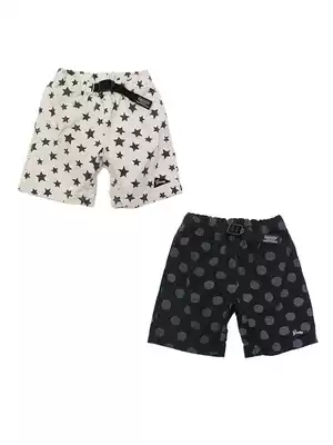 LANIKIKI 21 summer new Japanese children's overalls vintage polo dots stars full print shorts spot