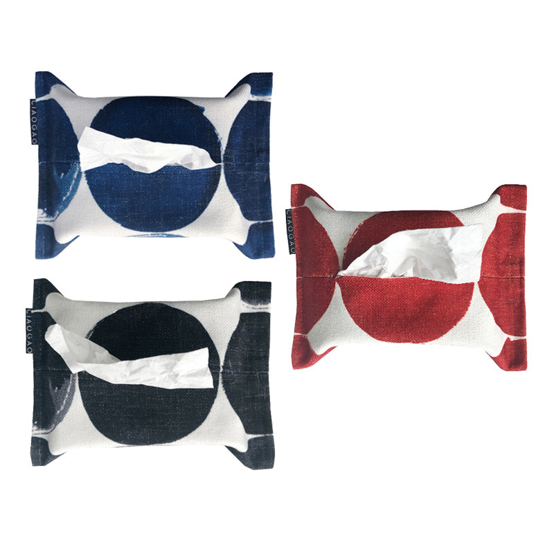 Draft CIAOGAO original design Hand-painted Nordic ins simple fabric dot toilet paper box car tissue bag