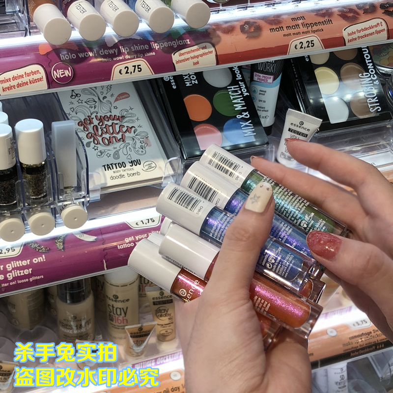 Tại chỗ Đức bản chất holo wow! Mới unicorn holographic phân cực nước lip gloss lip men lip gloss 	son bóng 3ce	