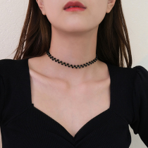 Black neck chain female niche design sense decorative necklace 2021 new female summer short choker choker