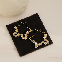 Star Earrings 2021 New Wave Korea Temperament Net Red Pentagon Ear Rings Female Lukewarm Storm Ears