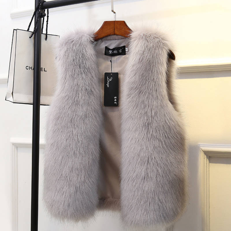 New Autumn and Winter Vest for Women, Plus Size, Plush Fur Coat, Thickened Fur Vest, Versatile Vest
