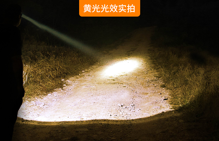 Đèn pha mạnh LED siêu sáng sạc tầm xa đêm câu cá câu cá ngoài trời chiếu sáng màu vàng ánh sáng đầu người đeo đèn pin den bin