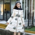 Mùa đông 2018 váy mới chất liệu cotton mềm mại dành cho nữ dài Phần phiên bản Hàn Quốc của eo thon thon một kiểu quần áo độn cotton áo phao siêu nhẹ nữ dáng dài Bông