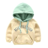 Утепленная флисовая демисезонная детская толстовка для мальчиков с капюшоном, в корейском стиле