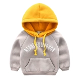 Утепленная флисовая демисезонная детская толстовка для мальчиков с капюшоном, в корейском стиле