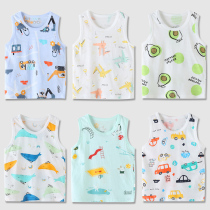 Boy Hollowed-out Vest Ultra Slim Kid Sleeveless Dinosaur Baby Pure Cotton Summer Dress Cross Bar Children Harness Summer Blouse