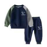 Демисезонный детский весенний бархатный комплект для мальчиков, детская одежда