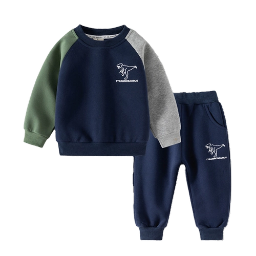 Демисезонный детский весенний бархатный комплект для мальчиков, детская одежда